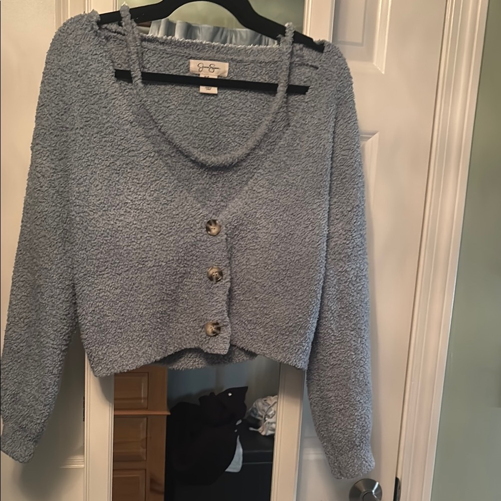 Fuzzy Knit 2-piece Sweater & Tank Set
